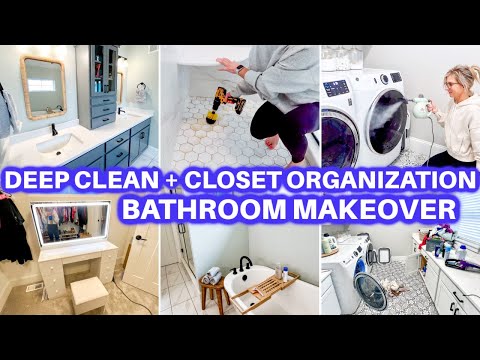 DEEP CLEAN WITH ME + BATHROOM MAKEOVER | SPEED CLEANING MOTIVATION HOUSE CLEANING JAMIE'S JOURNEY