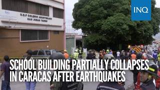 School building partially collapses in Caracas after earthquakes