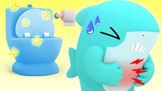 BABY SHARK learns to use the POTTY! - Songs for Kids | Potty training for Kids | Shark Academy