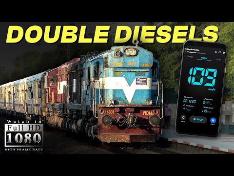 Double Diesel Engine Chugging & Acceleration | Ride behind TKD WDM-3A twins