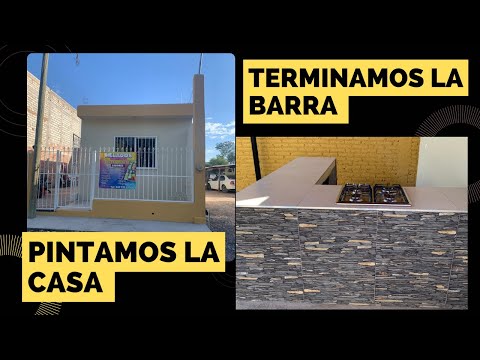 Terminamos la barra de cocina del patio y pintamos la casa