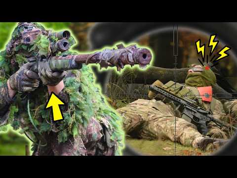 This Airsoft Sniper Rifle Is EASY MODE (So Accurate) - Ghillie Gameplay