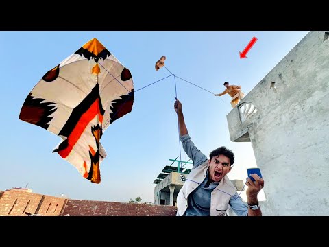 Kite Flying & Cutting Plasticbag Kite | Kite Flying Catch Nasir