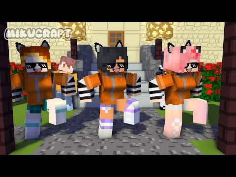 adambarai yay arigaot prison aphmau and friends -minecraft animation #shorts