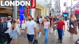 Summer Crowds & Style on Oxford Street, London | 4K Walking Tour