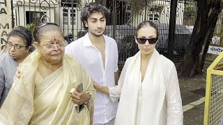 Malaika Arora With Her Mother & Son Left For Crematorium Center For L@$T Rite Of Her Father