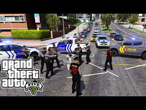 Patroli Polwan Sabhara Kejar Kejaran Dengan Maling || GTA 5 Mod Polisi Indonesia