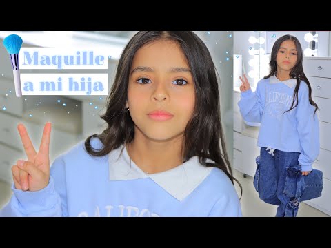 MAQUILLE A MI HIJA DE 9 AÑOS 🤍 Maquillaje para niñas 👧🏻.