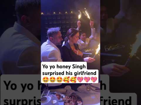 yo yo honey Singh surprised his model girlfriend for her birthday #celebcouple #bollywood #india