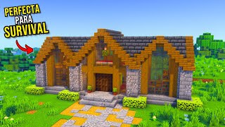 COMO HACER una CASA RÚSTICA PERFECTA para MINECRAFT SURVIVAL