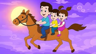 Lakdi Ki Kathi - लकड़ी की काठी काठी पे घोडा | Hindi Nursery Rhymes For Kids - Animation Song 2025
