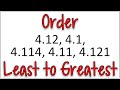Ordering and Comparing Decimals
