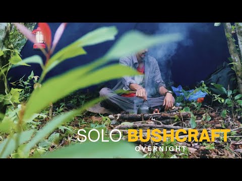 HEAVY SOLO BUSHCRAFT is simple | ASMR Camping