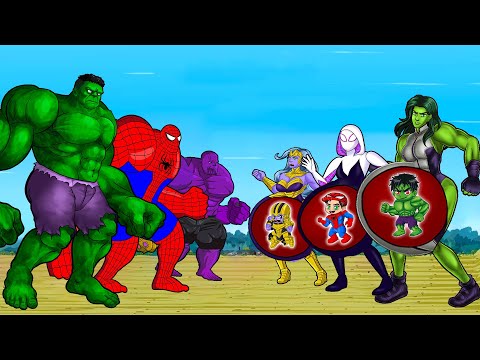 Evolution of HULK Family VS Evolution of SPIDERMAN Family : Ranked From Weakest To Strongest | Funny