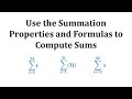 Summation and Series Concepts