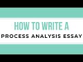 Process Analysis Essay Essentials