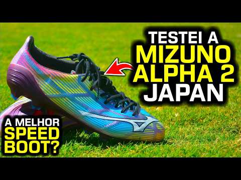 O que já era BOM, ficou MELHOR? 😱 - Teste chuteira campo Mizuno Alpha 2 Japan