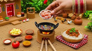 Miniature Chicken Chettinad Curry Recipe | Chicken Gravy | Tiny Foodkey Masala | Indian Street Food