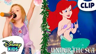 🧜‍♀️ 🦀 The Little Mermaid’s Under The Sea Sing-Along | @disneykids  🎤
