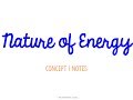 Energy Concepts and Calculations