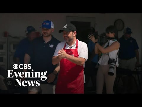 YouTube video thumbnail: Arizona Sen. Ruben Gallego Pushing the Democratic Party at Iowa State Fair