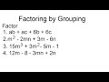 Factoring by Grouping in Algebra