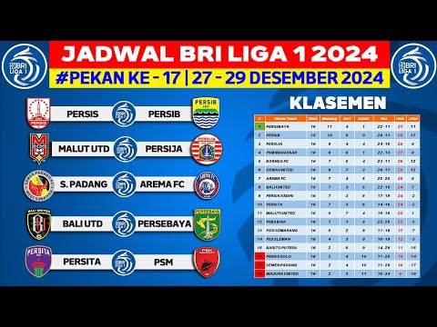 Jadwal Liga 1 2024 Pekan ke 17 - Persis vs Persib - Malut United vs Persija - Live Indosiar