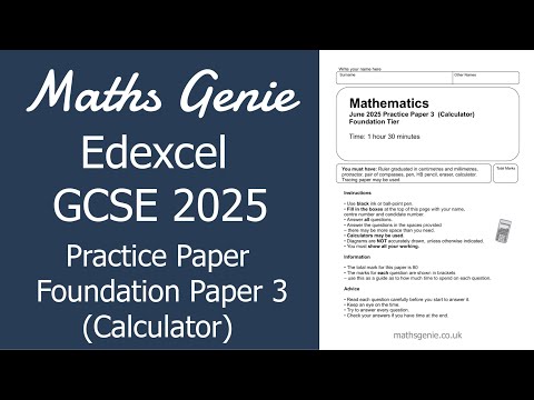 Edexcel GCSE 2025 Foundation Paper 3 Practice Paper