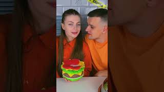 Chocolate 🍎🍔 VS Real Food Challenge #shorts