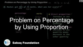 Problem on Percentage by Using Proportion