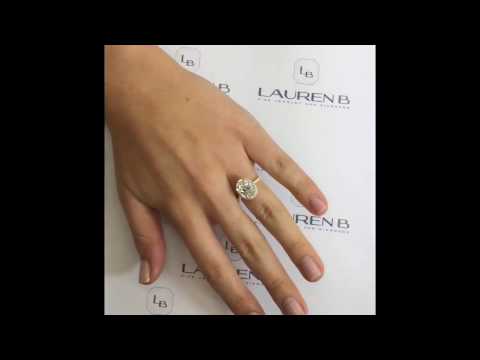 2.06 ct Oval Diamond Yellow Gold Halo