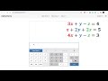 Solving Systems of Linear Equations with DESMOS Matrix