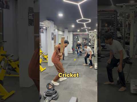 Cricket In Gym ✨. #minivlog #tranding #shorts #short #cricket #vlog #vlogs