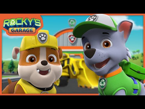 Recycling Boat Float! Rocky Saves The Bay! - Rocky's Garage - PAW Patrol Cartoons for Kids