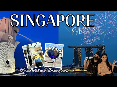 VLOG • SINGAPORE DAY 2& 3 • UNIVERSAL STUDIOS 🎢 , ART SCIENCE , 🎆 FIREWORKS AT MARINA BAY SANDS.