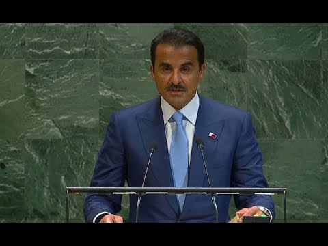 كلمة الشيخ تميم بن حمد آل ثاني أمير دولة قطر أمام الجمعية العامة للأمم المتحدة