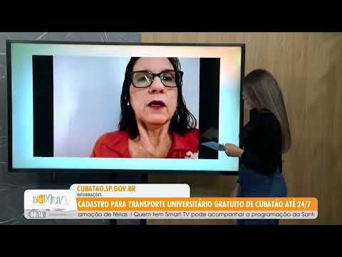 Cadastro para transporte universitário gratuito de Cubatão até 24/7 - 15/7/2025