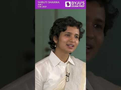 SHRUTI SHARMA - AIR 1 | BYJU’S IAS Tablet Student #shorts