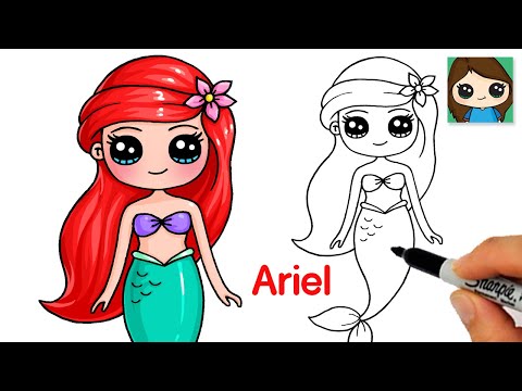 How to Draw Ariel The Little Mermaid βοΈ NEW