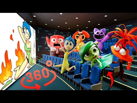 Inside Out 2 360° - CINEMA HALL | CatNap & DogDay react to Inside Out meme | VR/360° Experience