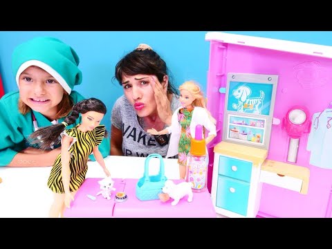 Barbie oyunları! Barbie ve diğer oyuncakları ile oynayalım!