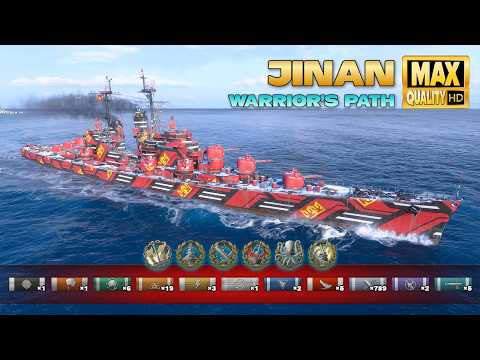 Jinan on the Edge  Just 43 HP   World of Warships