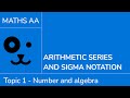 Arithmetic Series and Sigma Notation