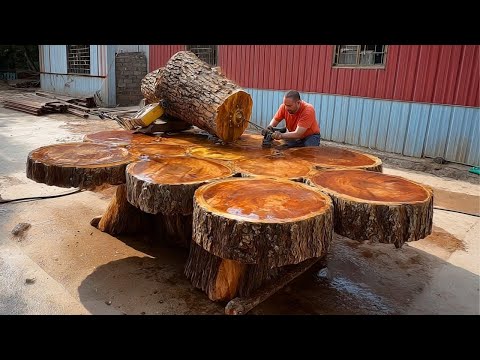 You Won't Believe Woodworking Skills // Crafting Amazing Products From Multicolored Red Hard Wood