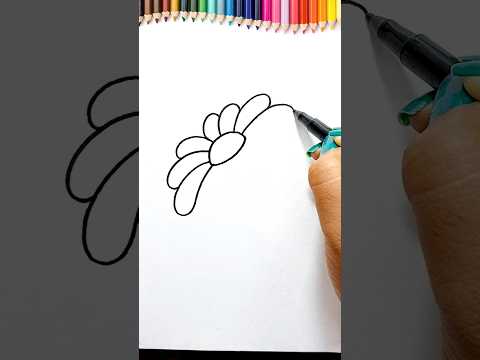 Daisy Flower Drawing, #drawing, #flowers, #shorts, #viral..