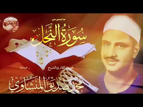 تلاوة نادرة ورائعة للشيخ محمد صديق المنشاوي لما تيسر من سورة النحل .. صوت نقي  🎧