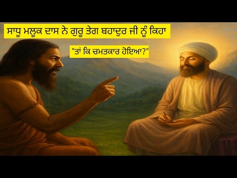 ਸਾਧੂ ਮਲੂਕ ਦਾਸ ਨੇ ਗੁਰੂ ਤੇਗ ਬਹਾਦੁਰ ਜੀ ਨੂੰ ਕਿਹਾ – "ਤਾਂ ਕਿ ਚਮਤਕਾਰ ਹੋਇਆ?"