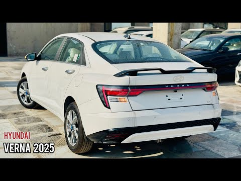 New Updated Hyundai Verna 2025 🔥 Sx(O) Top Model with Spoiler | White Colour - Walkaround Review!