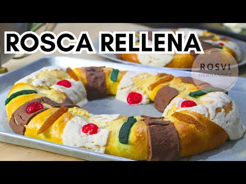 La ROSCA de REYES MAS SUAVE y ESPONJADITA Rellena de QUESO y zarzamora!!!!