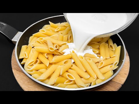 Nur Sahne und Nudeln! Ich habe nichts köstlicheres gegessen! Einfaches und schnelles Rezept !